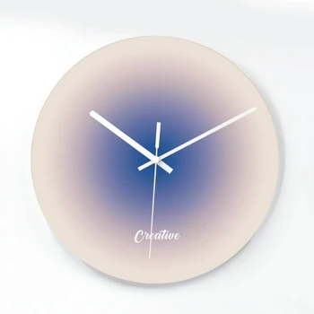 Criativo Gradiente De Vidro Relógio De Parede Simples E Moderna De Design De Estética Original Relógio De Parede Digital Elegante Horloge Murale A Decoração Home