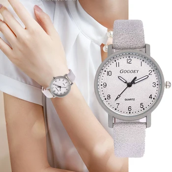 Mulheres Relógios de 2022 Novo e Elegante Senhora Minimalista de Couro Casual Analógico Relógio de Quartzo Elegante Pulseira Relógio de Pulso Zegarek Damski
