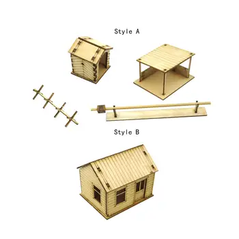 1:72building Modelo de Kits DIY Pintura em Madeira Modelo de Kits em Miniatura Casa de Modelo para Modelo de Arquitetura de Areia Tabela Acessório de Decoração