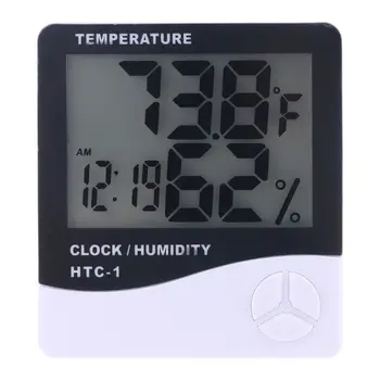 Mini Digital LCD Medidor da Umidade da Temperatura Relógio Interior do Higrómetro do Termômetro