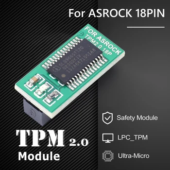 Mini TPM 2.0 Criptografia Remota do Módulo de Segurança LPC-12Pin /14Pin/18Pin Peças de Reposição para ASUS/ASROCK/Gigabyte/MSI placa-Mãe