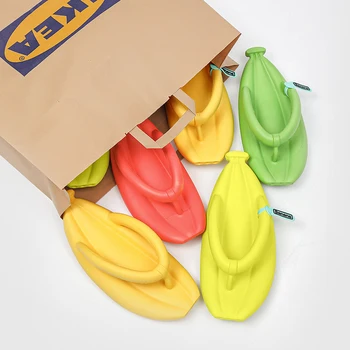 Novidade Banana Design Flip-Flops para as Mulheres, os Homens Verão 2023 Sola Grossa Plataforma Chinelos de quarto antiderrapante Sandálias de Banho Par de Sapatos