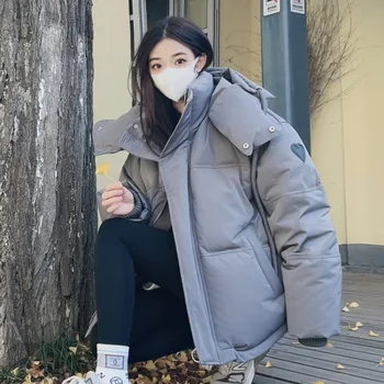 Japonês Bonito Grosso Hoodeds Solta de Algodão Revestimento das Mulheres de 2023 Inverno Nova Engrossado Algodão Casaco Ins Maré Casaco de Inverno Mulheres coreano