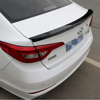 Para Hyundai Sonata 2014 2015 2016 Plástico ABS Cauda Tronco Lábio de Arranque de Asa sem pintura Primer Cor Traseiro, Spoiler de Tecto