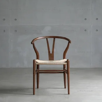 Ergonômico De Cadeira De Madeira Minimalista Vaidade Relaxante Nórdicos Cadeira De Jantar Design Moderno E Cadeiras De Jantar Japonês De Móveis