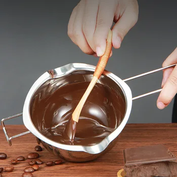 1 Conjunto De Aço Inoxidável De Chocolate Pote De Casal Pote De Fusão Da Cera Pote De Queijo Caldeirão De Chocolate Caldeirão