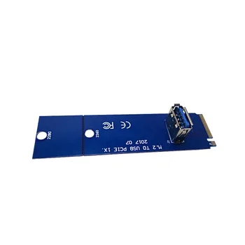 NGFF M. 2 PCI-E X16 Slot de Adaptador USB 3.0, Placa Riser de Mineração de Extensão do Adaptador Conversor para Placa Gráfica para BTC Mineiro