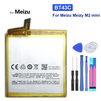 BT43C 2450mAh Bateria de Substituição para o Meizu Meizy Mei zu M2 mini M2mini BT 43C com o controle de Código