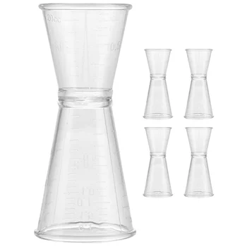 5 peças de Plástico de duas pontas de Medição da Taça de Cocktail condições para um Medidor de Barra Coqueteleira de Plástico, Copo de Plástico, Óculos de Coquetel