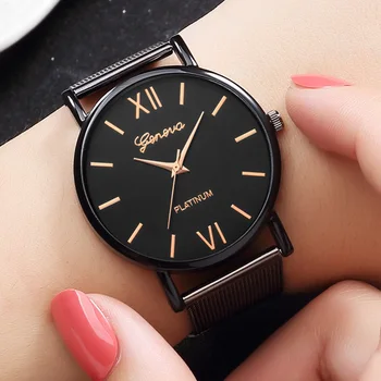 Sdotter Superior Relógio De Marca Para Mulheres Moda Elegante E Ultra-Fino Preto De Malha De Aço Inoxidável Senhoras Relógio De Pulso Relógio De Quartzo Reloj