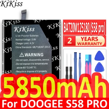 5850mAh KiKiss a Bateria Poderosa, BAT20M125180 (S58 pro) para DOOGEE S58 Pro S58Pro