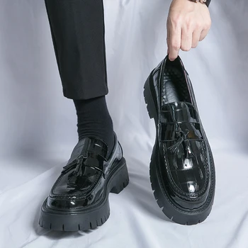 Homens Leathe Casual Deslizamento Confortável, Leve Sapatos Mocassim Sapatos para homens