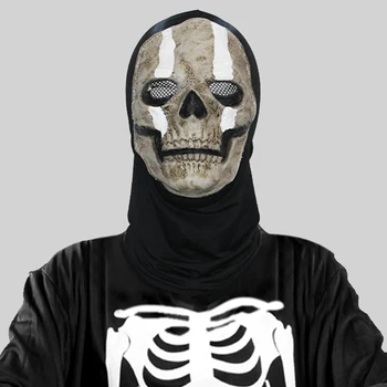 Quente Festa De Halloween Máscara Unisex Espírito Crânio Facial Esqueleto Máscara Assustadora De Horror Cosplay, Festa A Fantasia De Máscaras Festival De Adereços