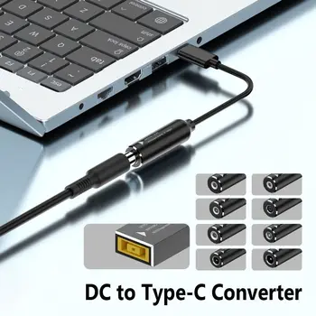 65W DC para Tipo C PD Adaptador de Alimentação do Conversor de 5.5X2.5 7.4X5.0 4.5X3mm Carregador Portátil USB C Conector para Xiaomi Samsung, Lenovo