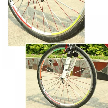 12pcs de Bicicleta Listras Reflexivas Impermeável Seguro de Aviso Luminoso Falou Roda de Bicicleta Refletor