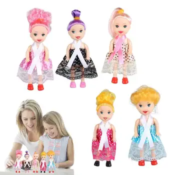 Pcs 11CM Crianças de Simulação da Boneca Baby Girl Dress Up Brinquedo Cor Aleatória de Entrega de Férias Presente de Aniversário Para Crianças
