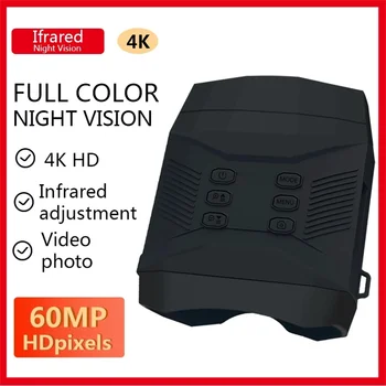 4K UHD 60MP 3inch Infared Digital Binóculos de Visão Noturna&Escotismo Zoom 8x Dia e Óculos de Visão Noturna Telescópio para a Caça