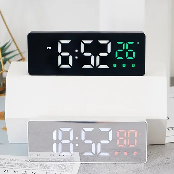 Garoto Função Da Temperatura Do Led Relógio Digital Com Indicador De Temperatura Inovadoras De Decoração De Alarme De Relógio Digital De Mesa Led Tela