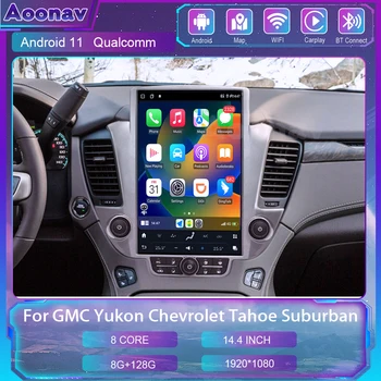 14.4 Polegadas Android 11 128G Rádio do Carro Para GMC Yukon Chevrolet Tahoe Exterior 2015-2021 Qualcomm Player Multimídia GPS Navi Carplay