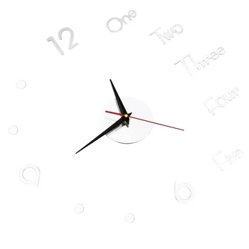 1 conjunto de Acrílico Digital Relógio de Parede Home DIY Requintado sem moldura Relógio de Parede
