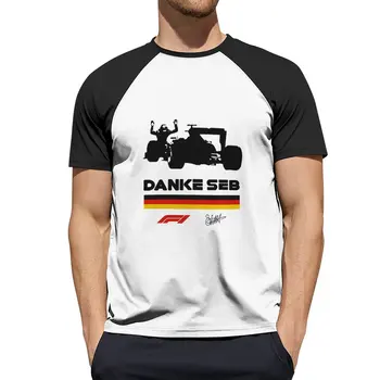 Danke Seb Sebastian Vettel T-Shirt tees fã de esportes, t-shirts gráfico homens t shirts