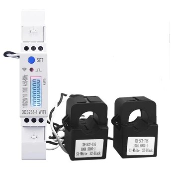 2 Fase 3 Fios 110+110V 100A Trilho Din 18mm Tuya wi-FI Inteligente Medidor de Energia Consumo de Energia do Monitor KWh Medidor de Wattmeter