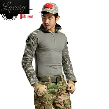 Exército dos EUA de Camuflagem Militar de Combate Camisa Multicam Uniforme Militar Camisas ACU Paintball Swat Masculino Tático Roupas ativo