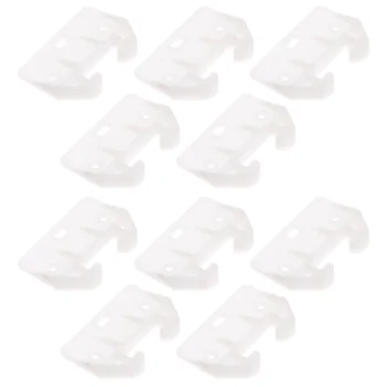 10pcs Carrinho Plástico Faixa de Guias de Slides Substituição de Partes de Móveis (Branco)