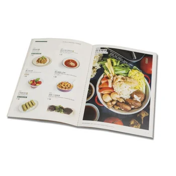 customizd design Personalizado do Papel de Arte de Menu do Restaurante Catálogo, Folheto Folheto de Impressão de Livro